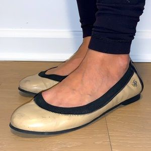 Givenchy Black and Taupe Ballet Flats